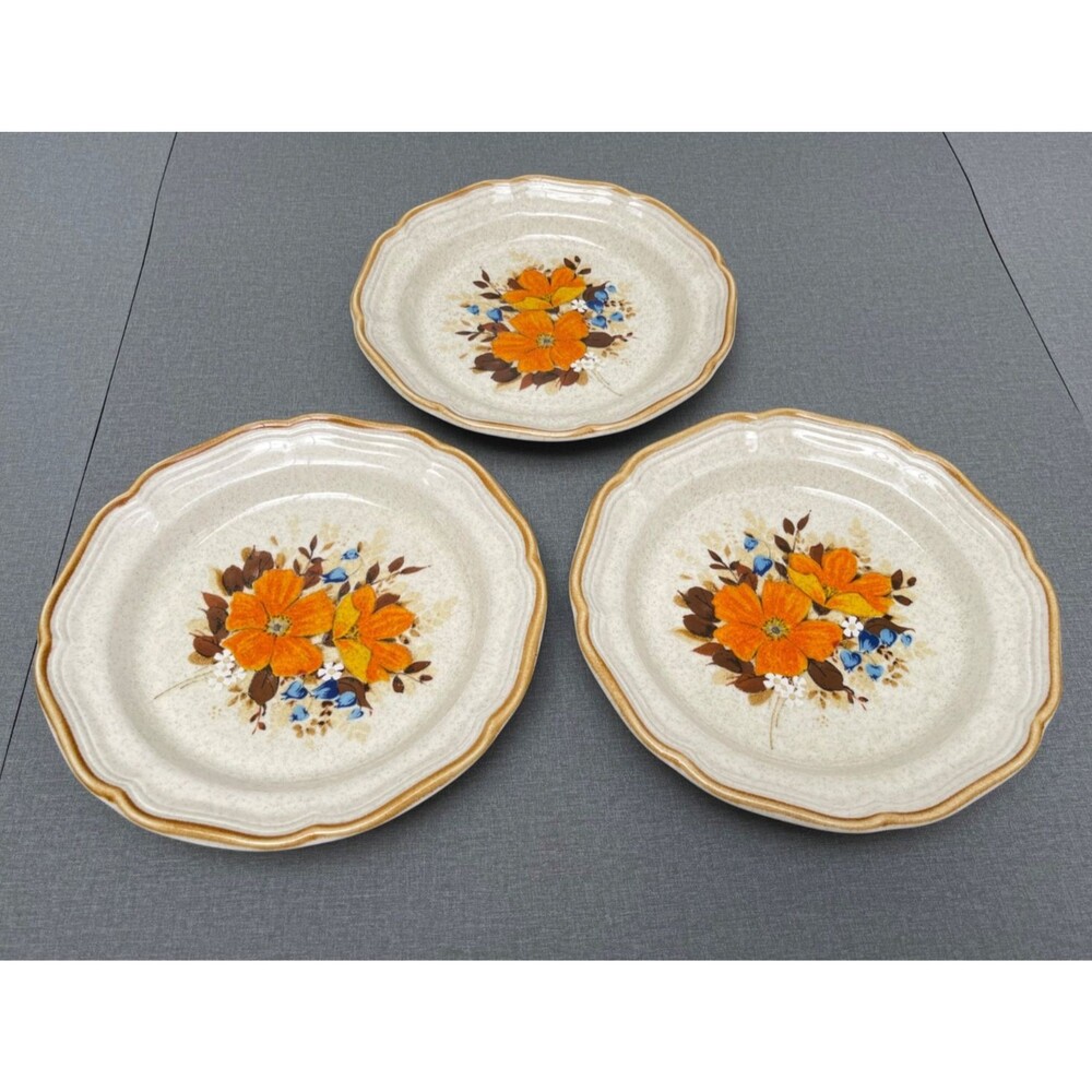 Set of 3 Mikasa Garden Club Flowerfest High Quality Plates Set- 8" Plates (3)